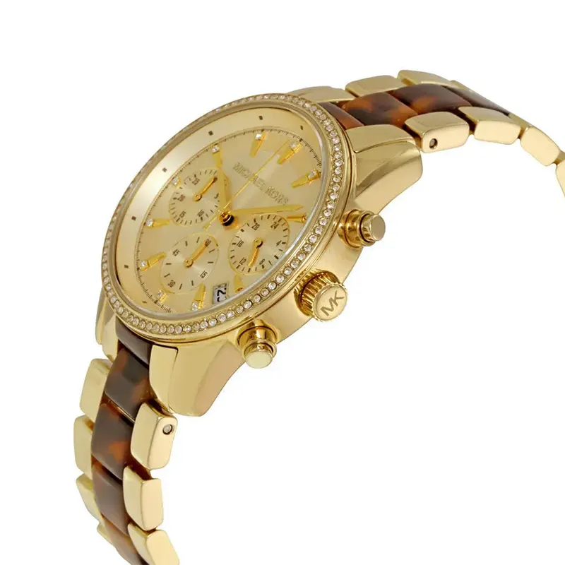 Michael Kors Ritz Champagne Dial Ladies Watch- MK6322